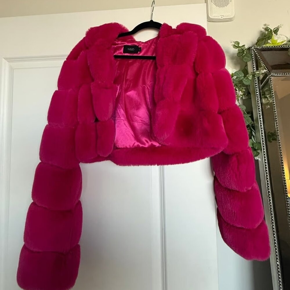NBD Kira Jacket in Hot Pink Small ( Sold Out)